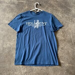 Hellbent Brewing T Shirt Mens M Blue Beer Crew Neck Short Sleeve Brewery